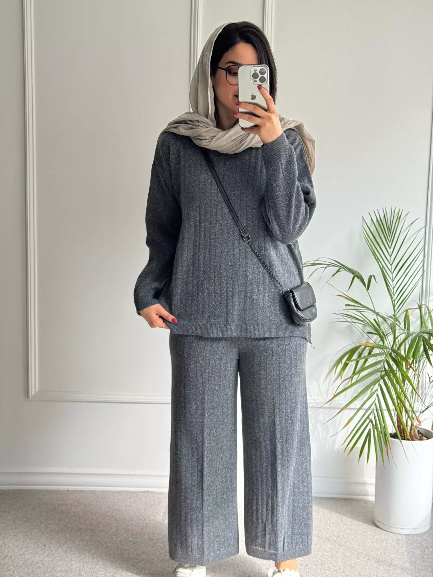 ست مانتو شلوار بافت نهال